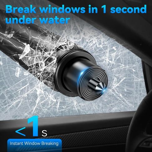 Safehammer - 2025 مطرقة آمنة لكسر الزجاج تحت الماء، مطرقة السيارة، قاطع حزام الأمان، أداة الهروب في حالات الطوارئ، مطرقة زجاجية آمنة للسيارات الجديدة (3 قطع) in Kuwait