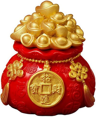 Lucky Money Decorative Jar – Small Decorative Jars for Home Decor, Feng Shui Wealth Attracting Jar, Mini Decorative Jars for Desk, Lucky Charm Decorative Accessories for Living Room & Office in Saudi Arabia