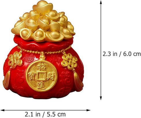 Lucky Money Decorative Jar – Small Decorative Jars for Home Decor, Feng Shui Wealth Attracting Jar, Mini Decorative Jars for Desk, Lucky Charm Decorative Accessories for Living Room & Office in Saudi Arabia