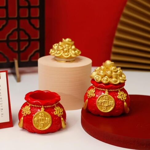 Lucky Money Decorative Jar – Small Decorative Jars for Home Decor, Feng Shui Wealth Attracting Jar, Mini Decorative Jars for Desk, Lucky Charm Decorative Accessories for Living Room & Office in Saudi Arabia