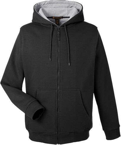 Harriton Men's Climabloc™ Lined Heavyweight Hooded Sweatshirt XL Black in Saudi Arabia