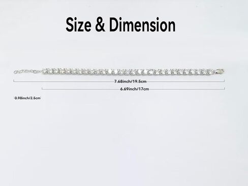 925 Sterling Silver Tennis Bracelet for Women, Multi-Color Cubic Zirconia Bracelet (Green/Black/White/Blue/Red), Sparkling Tennis Chain Fine Jewelry Gift for Anniversary Birthday Valentine's Day by Belantina in Kuwait