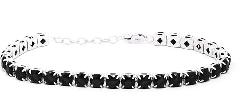 925 Sterling Silver Tennis Bracelet for Women, Multi-Color Cubic Zirconia Bracelet (Green/Black/White/Blue/Red), Sparkling Tennis Chain Fine Jewelry Gift for Anniversary Birthday Valentine's Day by Belantina in Kuwait