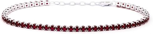 925 Sterling Silver Tennis Bracelet for Women, Multi-Color Cubic Zirconia Bracelet (Green/Black/White/Blue/Red), Sparkling Tennis Chain Fine Jewelry Gift for Anniversary Birthday Valentine's Day by Belantina in Kuwait