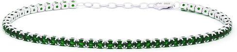 925 Sterling Silver Tennis Bracelet for Women, Multi-Color Cubic Zirconia Bracelet (Green/Black/White/Blue/Red), Sparkling Tennis Chain Fine Jewelry Gift for Anniversary Birthday Valentine's Day by Belantina in Kuwait
