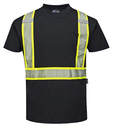Portwest S396 Iona Short Sleeve Safety Work T Shirt with HiVis Reflective Tape, XXL in Saudi Arabia