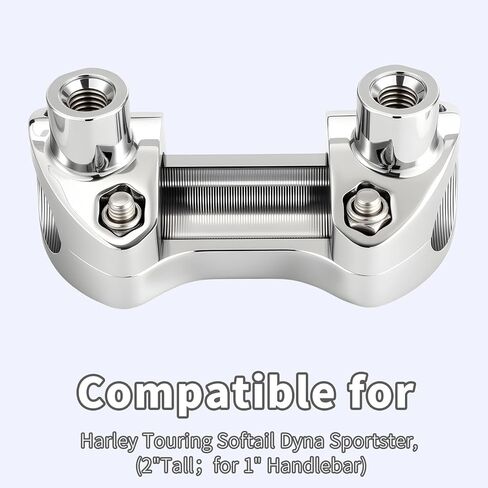مجموعة أدوات رفع المقود/مشبك علوي من الكروم مقاس 1 بوصة من أجل Harley Touring Softail Dyna Sportster، (طول 2 بوصة؛ لمقود 1 بوصة) in Kuwait
