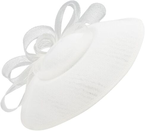 F FADVES Elegant Wide Brim Fascinator Hat for Women, Detachable Headband & Clip, Faux Linen Mesh Bow in Saudi Arabia