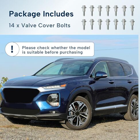 14Pcs Valve Cover Bolts Replacement Fit for Elantra Santa Fe Sonata Tucson Replace 22451-2G600 Silver in Kuwait