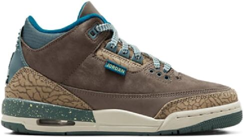 Air Jordan 3 Retro Big Kids' Shoes (Olive Grey/Khaki/Sea Glass/Green Abyss) in Saudi Arabia