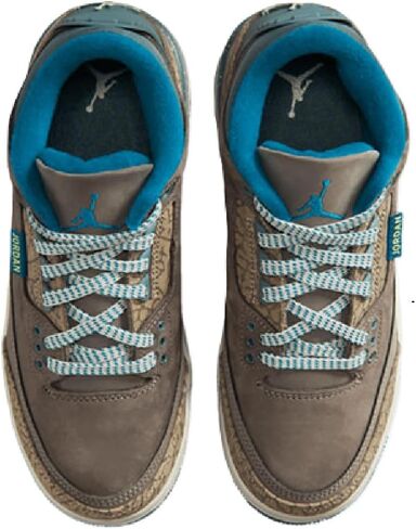 Air Jordan 3 Retro Big Kids' Shoes (Olive Grey/Khaki/Sea Glass/Green Abyss) in Saudi Arabia