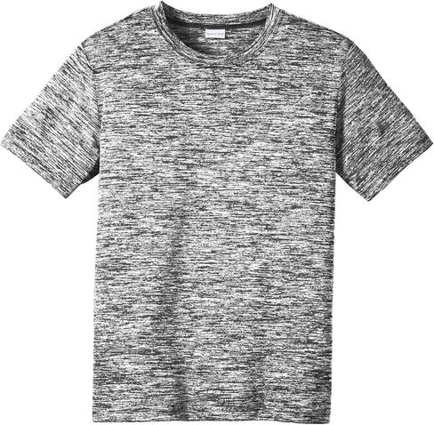 SPORT-TEK Youth PosiCharge Electric Heather Tee | Short Sleeve T-Shirt for Boys & Girls, Athletic Fit Summer Clothing in Saudi Arabia