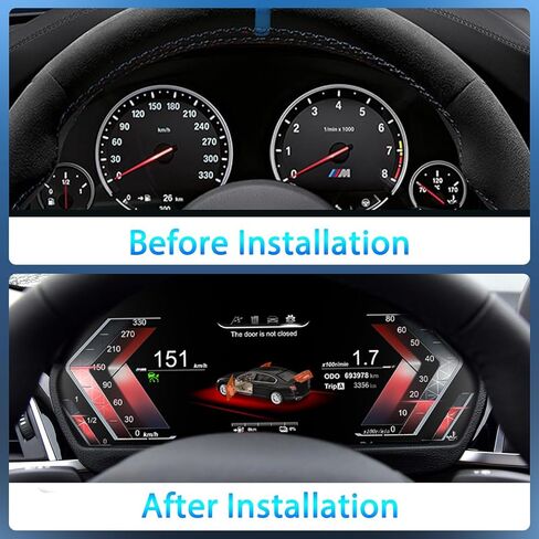 10.25 Zoll Dash Digital، مجموعة أدوات ما بعد البيع، مجموعة قياس لسيارات BMW 3 Series E90 E91 E92 E93 2005-2012، أجهزة قياس لوحة أدوات استبدال السيارات، استبدال مجموعة الأدوات - N in Saudi Arabia