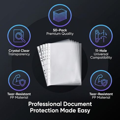 Waterproof A4 Document Folder 100 PCS Clear File Folders Transparent Paper Holder Sleeves for Organization and Office use in Saudi Arabia