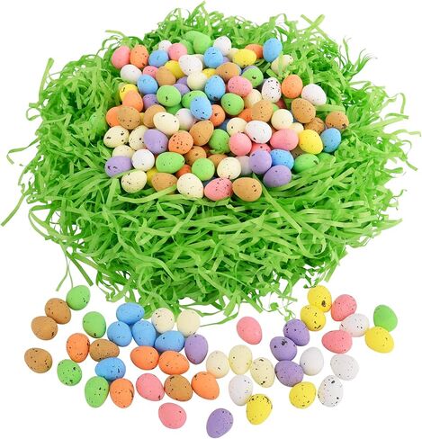 160 قطعة من بيض عيد الفصح المزخرف، بيض صغير من الفوم، بيض مرقط باستيل للحفلات والفصول الدراسية، لوازم يدوية يدوية الصنع، حشوات سلة عيد الفصح، حفلات الربيع، ديكور طاولة العشاء المنزلي in Kuwait