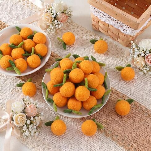 Moukeren 36 قطعة من ديكورات حمام الأطفال الصغيرة من موكيرين، زخارف صغيرة صناعية وهمية من البرتقال، ديكور كليمنتينا، قطع برتقالية، مبعثر الطاولة لعيد ميلاد الطفل، تكشف عن ديكور الحفلات in Saudi Arabia