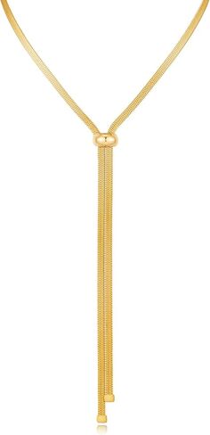 Gold Long Necklace for Women Trendy Gold Y-Shaped Snake Chain Necklace Dainty Lariat Necklace Hypoallergenic Jewelry in Kuwait