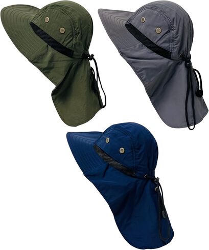 Packable and Adjustable Mesh Boonie Sun Hat with Neck Flap in Saudi Arabia