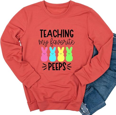 قمصان سويت شيرت نسائية لعيد الفصح، قمصان مدرسية لطيفة على شكل أرنب عيد الفصح in Kuwait