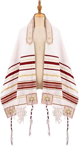 جديد-أحمر طليت سيدة شال صلاة امرأة مسيحية وشاح من القماش اليهودي in Kuwait