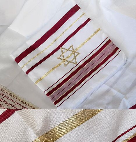 جديد-أحمر طليت سيدة شال صلاة امرأة مسيحية وشاح من القماش اليهودي in Kuwait