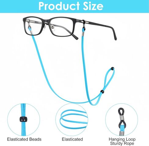 10 Pcs Adjustable Eye Glasses Holders Around Neck, Eyeglasses Straps, Sunglass Glasses Chain, Eyeglass Lanyard for Women Men & Kids (Colorful) in Saudi Arabia