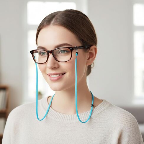 10 Pcs Adjustable Eye Glasses Holders Around Neck, Eyeglasses Straps, Sunglass Glasses Chain, Eyeglass Lanyard for Women Men & Kids (Colorful) in Saudi Arabia