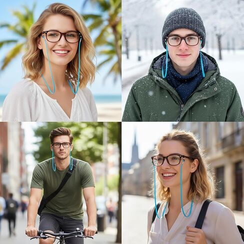 10 Pcs Adjustable Eye Glasses Holders Around Neck, Eyeglasses Straps, Sunglass Glasses Chain, Eyeglass Lanyard for Women Men & Kids (Colorful) in Saudi Arabia