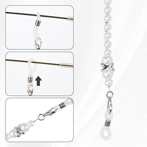Women's Eyeglass Chains Pearl Glasses Chain Sunglasses Strap Holder Eyewear Retainer in Saudi Arabia