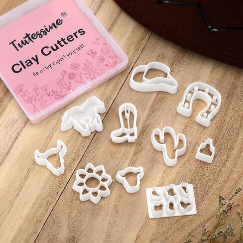 Tuitessine Clay Cutters 10PCS أدوات طين البوليمر لعيد الشكر الخريف الأقراط صنع النقش اليقطين القيقب البلوط الوفرة تركيا القواطع القرط لصنع المجوهرات DIY عيد الشكر الديكور هدية in Kuwait