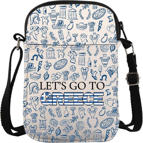 ZJXHPO Greece Trip Lover Traveller Cross Body Bag Greece Travel Vacation Gift Souvenir Let’s Go To Greece Messenger Bag in Saudi Arabia