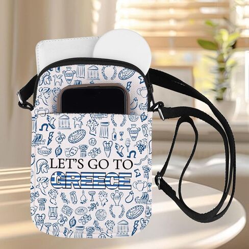 ZJXHPO Greece Trip Lover Traveller Cross Body Bag Greece Travel Vacation Gift Souvenir Let’s Go To Greece Messenger Bag in Saudi Arabia