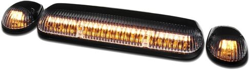 SPEC-D TUNING 3PC Clear Light Smoked Amber LED Cab Roof Top Running Lights Parking Marker Lamps For Trucks SUV Jeep Offroad in Saudi Arabia