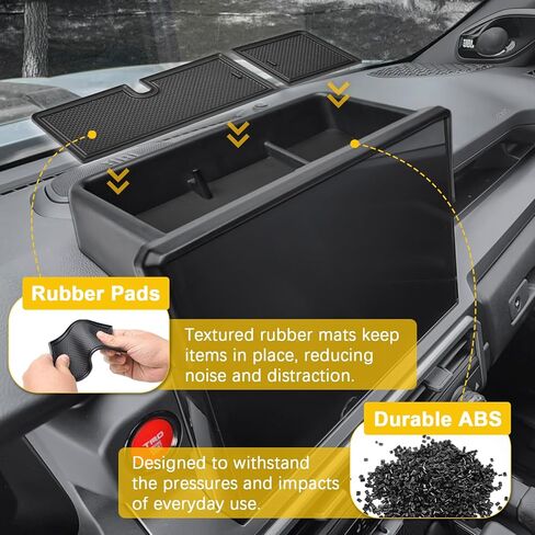 Dashboard Organizer Compatible with Toyota 2024-2026 Tacoma & 2025 2026 4Runner Accessories with 14-Inch Screen – ABS Dash Console Storage Tray Compartment with Sunglasses Holder Rubber Liner in Saudi Arabia
