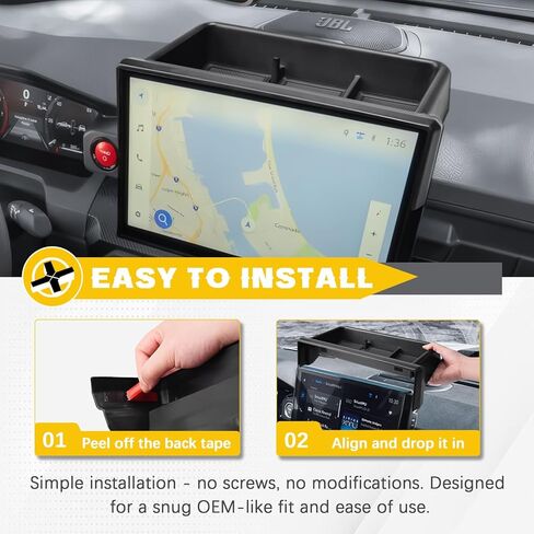 Dashboard Organizer Compatible with Toyota 2024-2026 Tacoma & 2025 2026 4Runner Accessories with 14-Inch Screen – ABS Dash Console Storage Tray Compartment with Sunglasses Holder Rubber Liner in Saudi Arabia