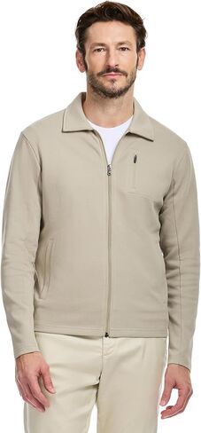 SAKS Fifth Avenue Men's Pique Premium Knit Full Zip Sweater in Kuwait