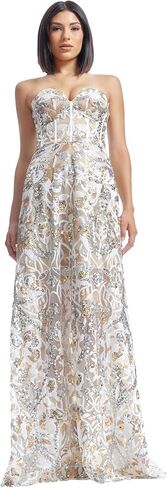 Dress the Population Women's Daven Fit and Flare Maxi Dress in Saudi Arabia