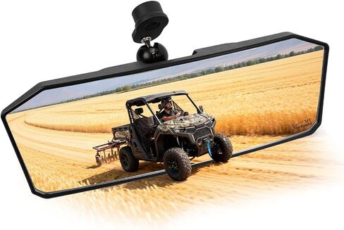 StraknightMT Rearview Mirror Compatible with 2025-2026 CFMOTO UFORCE U10 Pro Highland U10 Pro XL/ZForce 950, Center Mirror Accessories with Adjustment Angle Shatter Proof No Vibration in Saudi Arabia