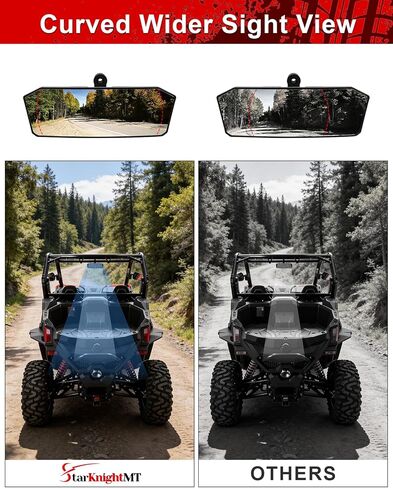 StraknightMT Rearview Mirror Compatible with 2025-2026 CFMOTO UFORCE U10 Pro Highland U10 Pro XL/ZForce 950, Center Mirror Accessories with Adjustment Angle Shatter Proof No Vibration in Saudi Arabia