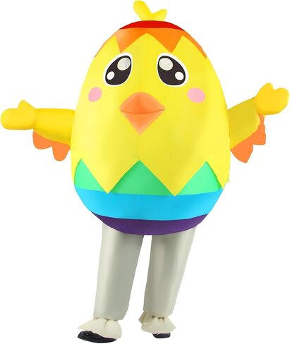 Easter Inflatable Chicken Costume Adult Blow-up Egg Chick Men Women Fancy Dress Outfit for Party Holiday Full Body in Saudi Arabia