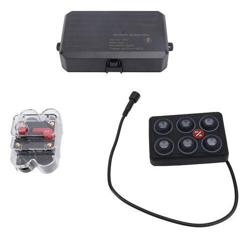 6 Gang Panel RGB DC 12V to 24V Auto Dimming IP68 Waterproofing Circuit Control Relay System Box for Car Pickup Truck UTV Boat Yacht Experience with Dimm 6 Gang Panel12V 24V in Saudi Arabia