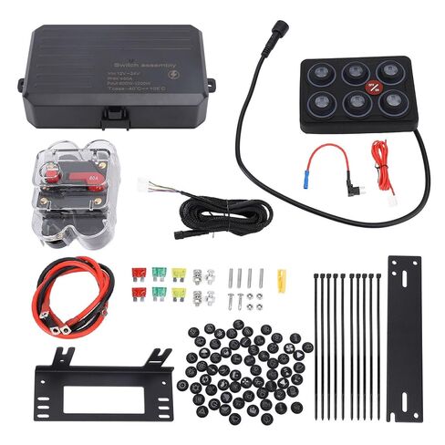 6 Gang Panel RGB DC 12V to 24V Auto Dimming IP68 Waterproofing Circuit Control Relay System Box for Car Pickup Truck UTV Boat Yacht Experience with Dimm 6 Gang Panel12V 24V in Saudi Arabia