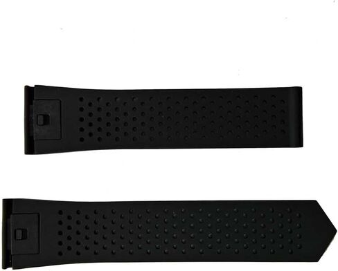 Black FKM Rubber watch strap with quick release mechanism to fit TAG Heuer Connected E4 42 mm smart watches. in Kuwait