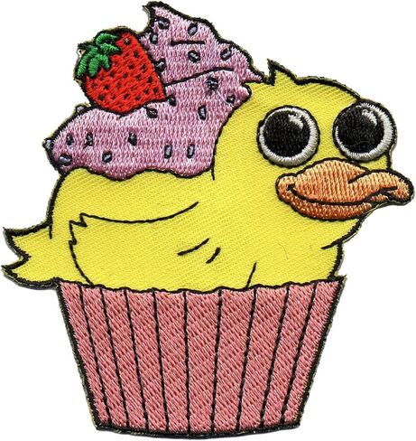 Duck Cupcake Duckcake - Embroidered Edge Patch Applique in Saudi Arabia