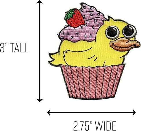 Duck Cupcake Duckcake - Embroidered Edge Patch Applique in Saudi Arabia