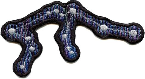 Aquarius Zodiac Constellation Patch Water Bearer Horoscope Embroidered Iron On in Saudi Arabia