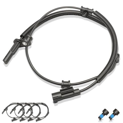 مستشعر سرعة عجلة ABS مكون من 4 لـ Ram 1500 2013-2018، 4 قطع استبدال #19181873 مستشعر سرعة ABS مقاوم للماء والغبار متوافق مع Ram 1500 Classic 2019 جميع المحركات الأمامية والخلفية in Kuwait