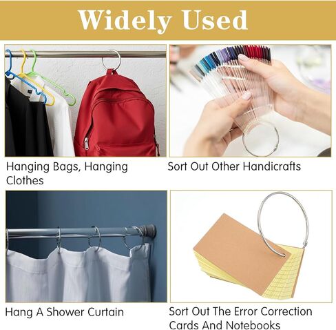 6 Pack 4 Inch Loose Leaf Binder Rings, Plated Steel Metal Rings for Books, Index Cards, Receipts, Memos, Files, DIY Photos, Craft Supplies, Keychains, Office and Home Use in Saudi Arabia