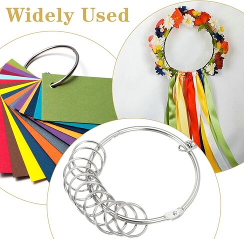 6 Pack 4 Inch Loose Leaf Binder Rings, Plated Steel Metal Rings for Books, Index Cards, Receipts, Memos, Files, DIY Photos, Craft Supplies, Keychains, Office and Home Use in Saudi Arabia