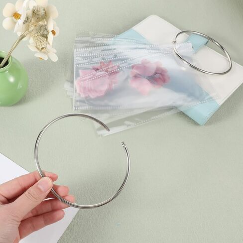 6 Pack Metal Rings for Index Cards 4 inch Large Binder Book Rings Plated Book Ring Loose Leaf Binder for Keychains Washi Tape Organizer Storage Ring Hoop for Home Office Paper Receipts Photos in Saudi Arabia